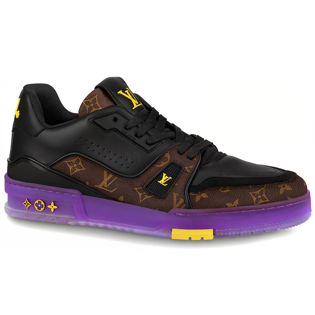 Louis Vuitton × NBA Trainer Monogram Canvas & Calf Leather Low-Top Sneakers – Lakers Purple & Gold