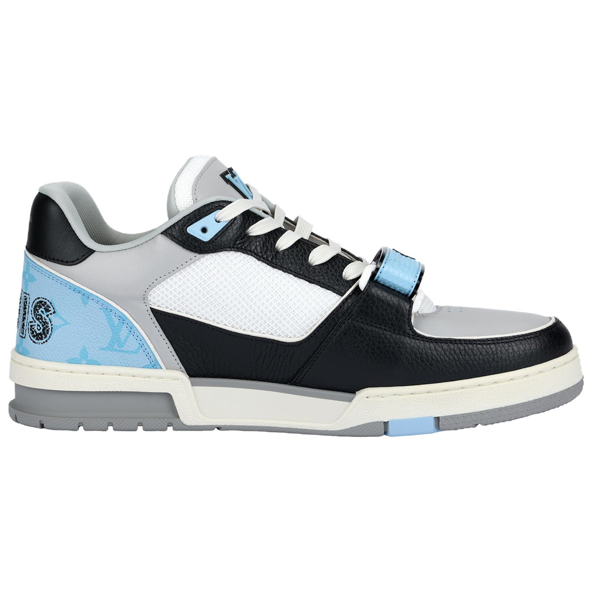 Louis Vuitton Trainer Monogram Multicolour Low-Top Sneakers – Ocean Blue, Black & Grey