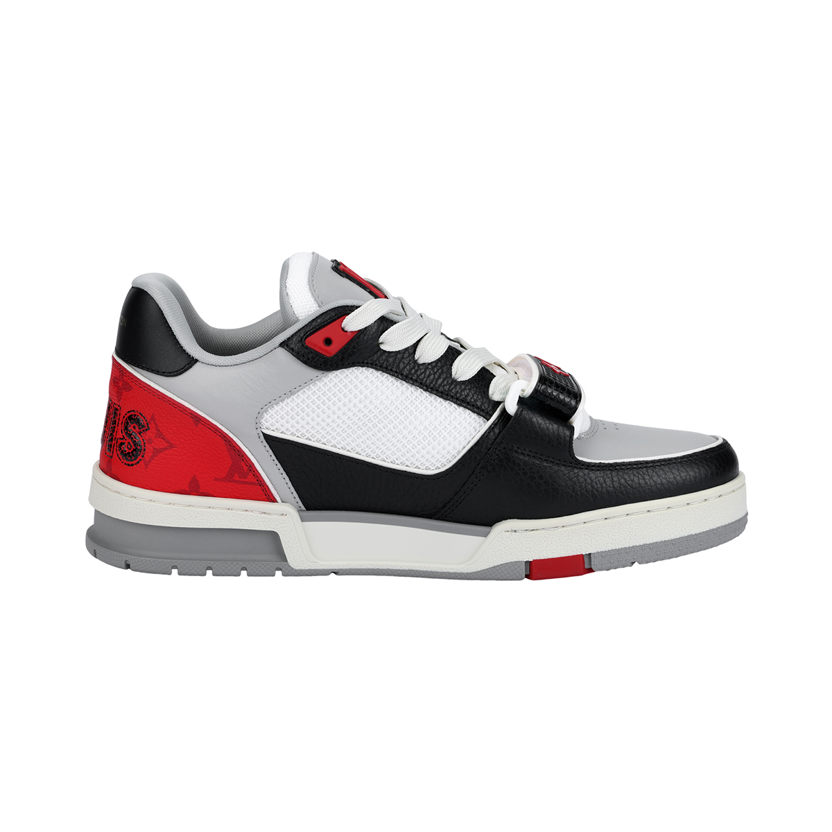 Louis Vuitton Trainer Monogram Multicolour Low-Top Sneakers – Black, Red & White