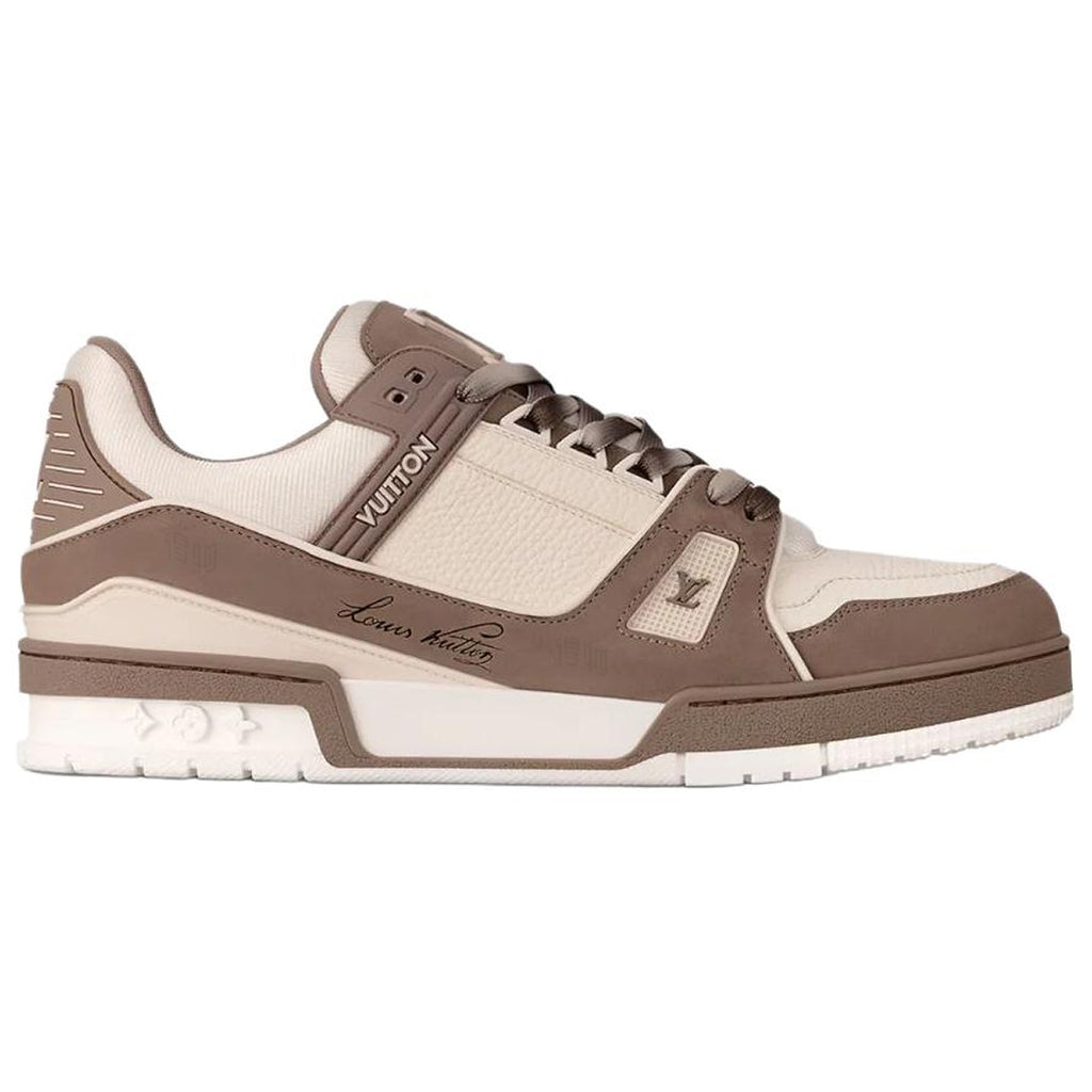 Louis Vuitton Trainer Damier Textile Low-Top Sneakers – Cream & Taupe