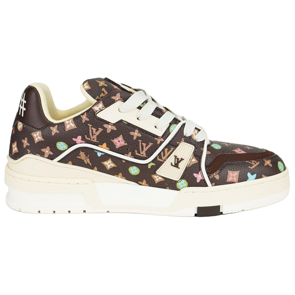 Tyler, The Creator × Louis Vuitton LV Trainer Pastel Multicolor Monogram Low-Top Sneakers – Classic Brown