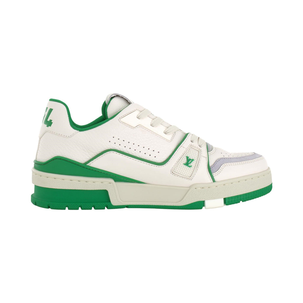 Louis Vuitton Trainer 54 Lace-Up Low-Top Sneakers – White & Green