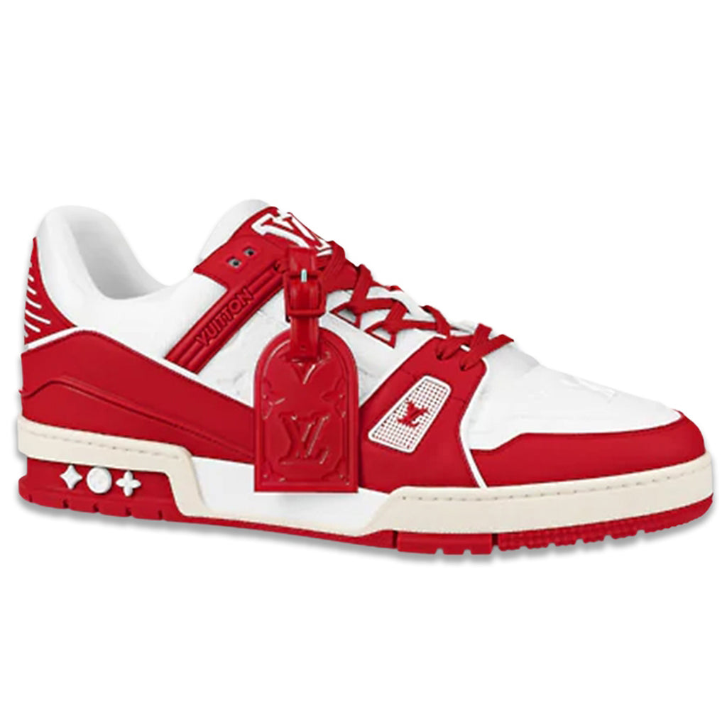 Louis Vuitton Trainer (RED) Charity Edition Low-Top Sneakers – Red & White