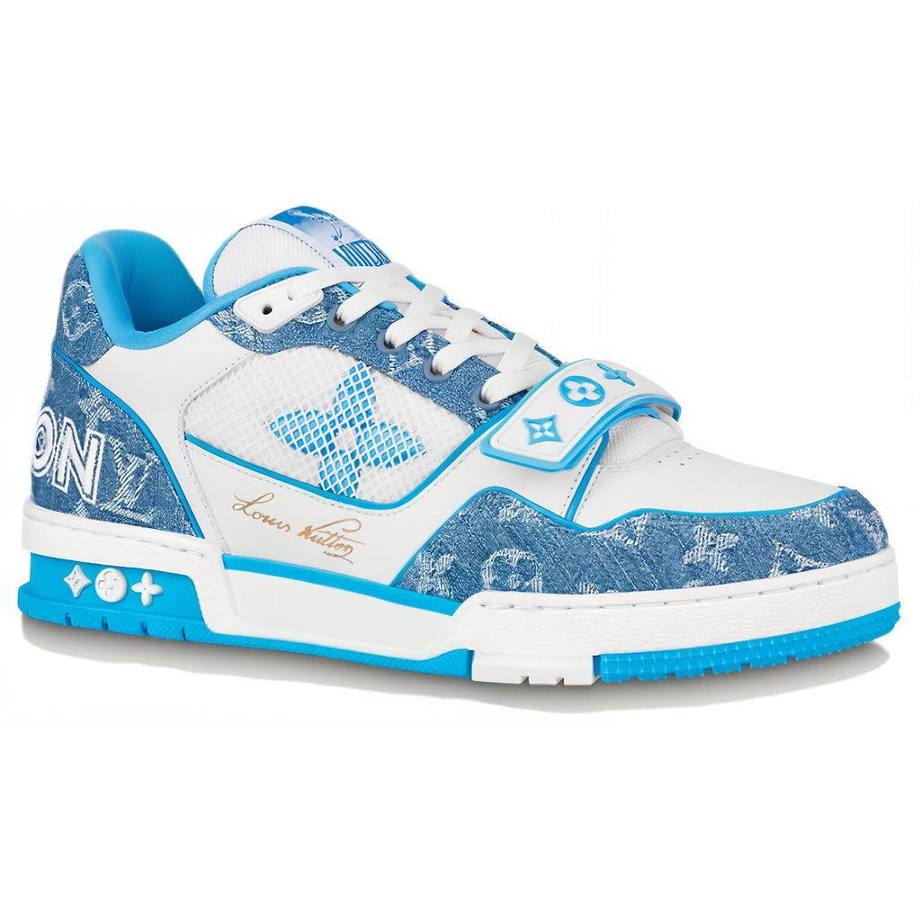 Louis Vuitton Trainer Monogram Denim Low-Top Sneakers – Blue & White
