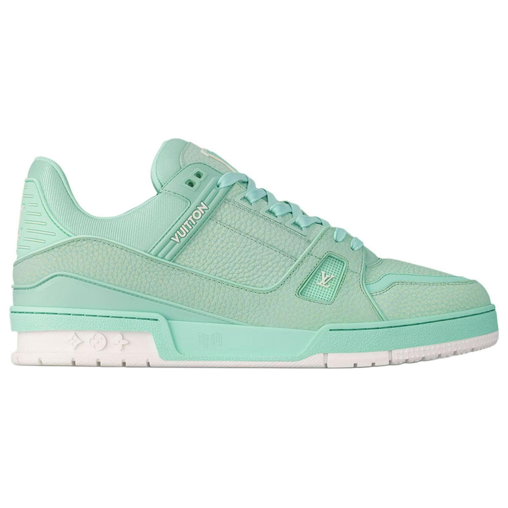 Louis Vuitton Trainer Grained Calf Leather Low-Top Sneakers – Mint Green