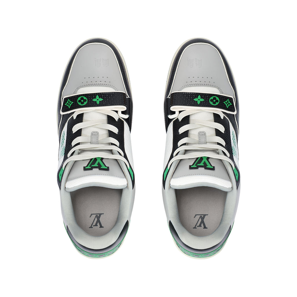 Louis Vuitton Trainer Monogram Multicolour Low-Top Sneakers – Black, Green & White