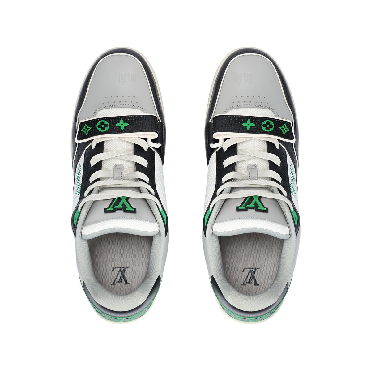 Louis Vuitton Trainer Monogram Multicolour Low-Top Sneakers – Black, Green & White