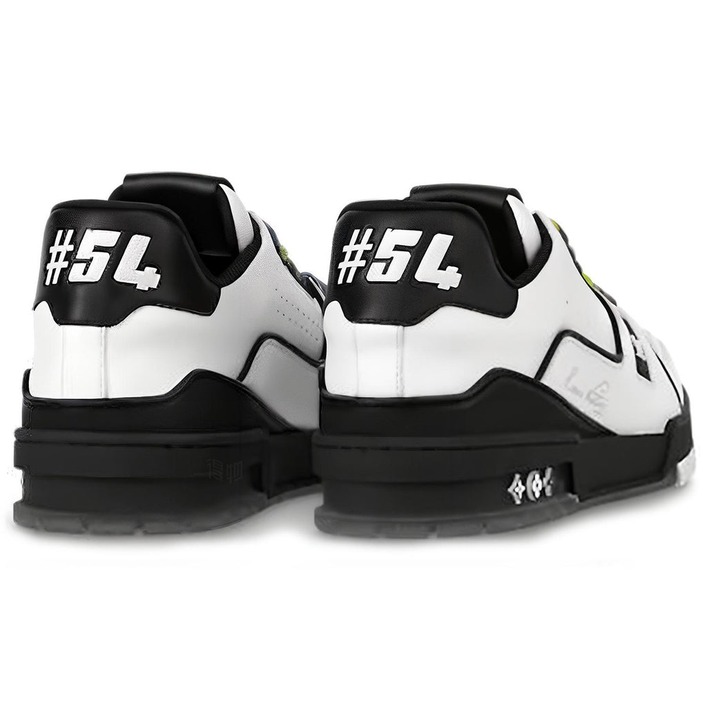 Louis Vuitton Trainer Calf Leather Low-Top Sneakers – White & Black