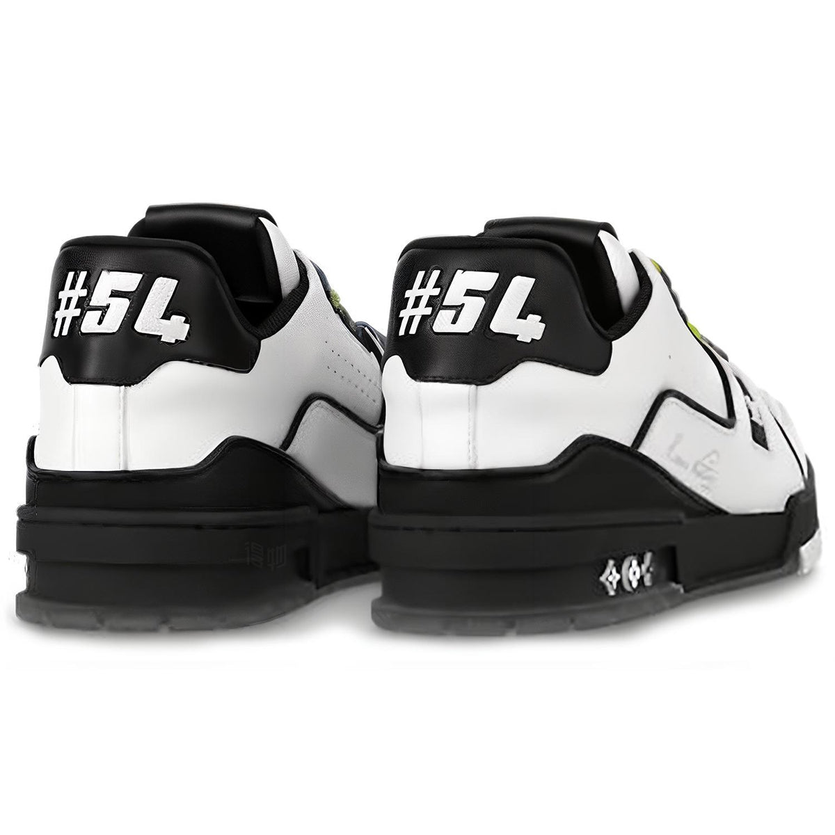 Louis Vuitton Trainer Calf Leather Low-Top Sneakers – White & Black