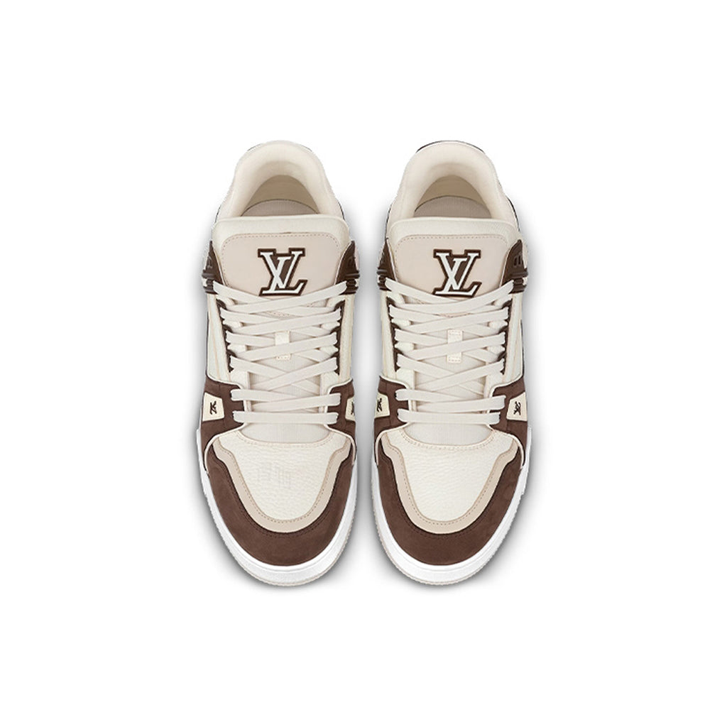 Louis Vuitton Trainer Lace-Up Low-Top Sneakers – Mocha Brown