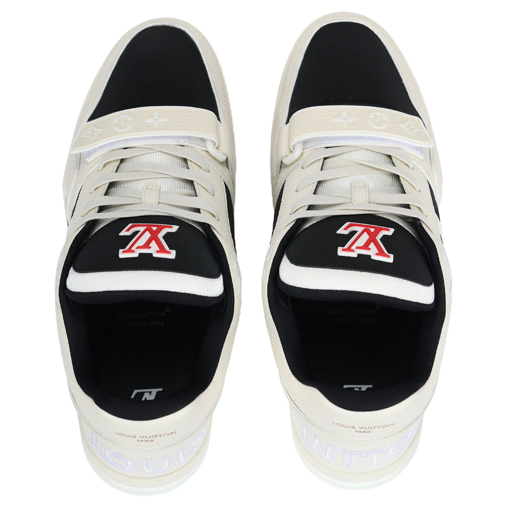 Louis Vuitton Trainer Oversized LV Flower Calf Leather Low-Top Sneakers – Off-White & Black