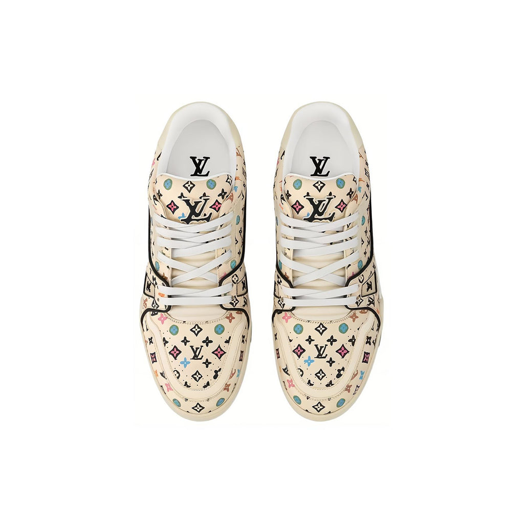 Tyler, The Creator × Louis Vuitton LV Trainer Multicolor Monogram Low-Top Sneakers – Chalk
