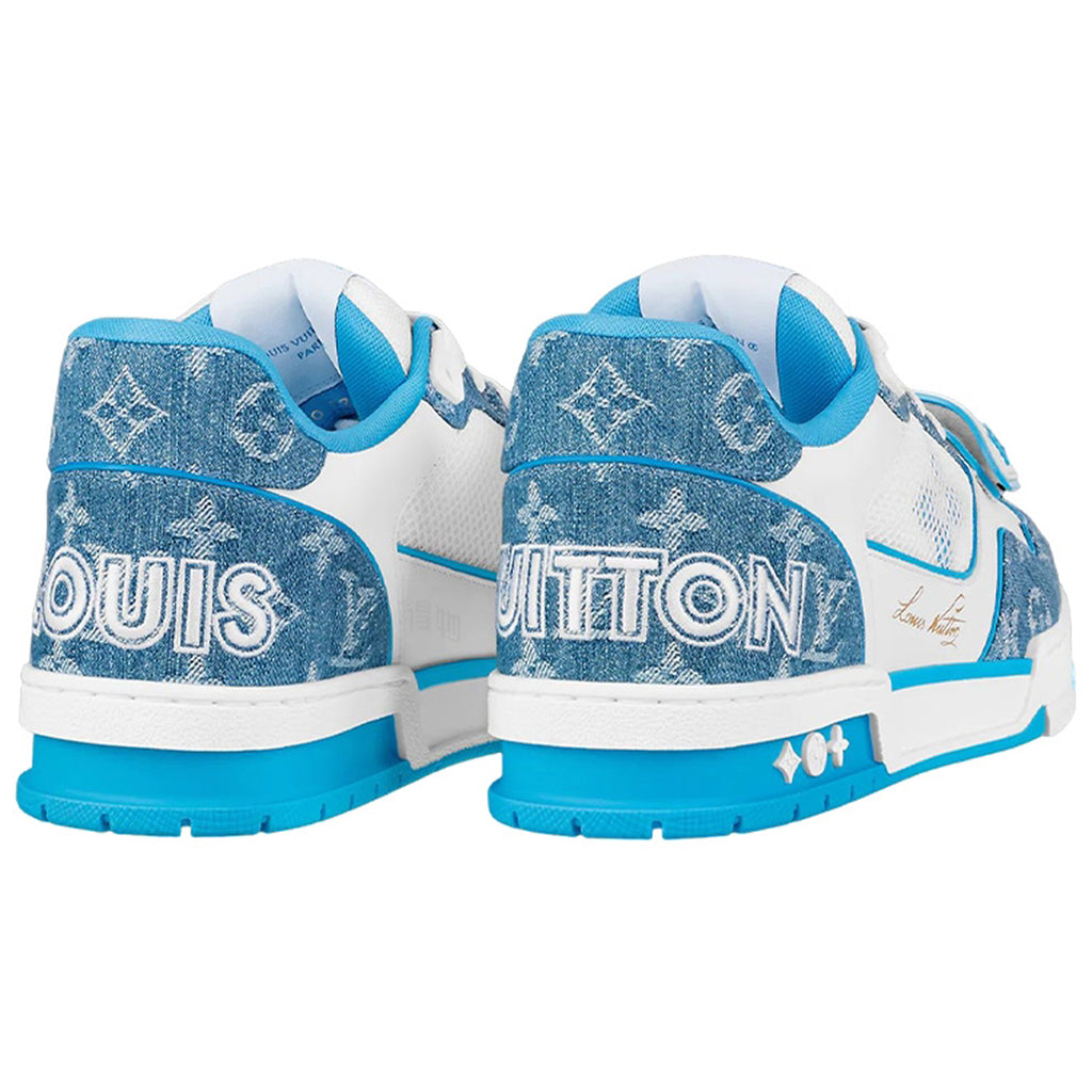 Louis Vuitton Trainer Monogram Denim Low-Top Sneakers – Blue & White