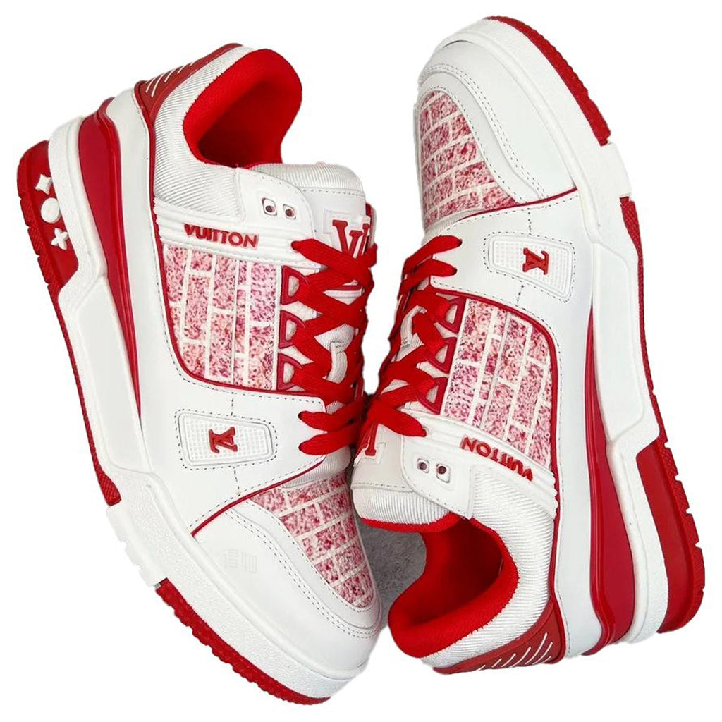 Lady Pink × Louis Vuitton Trainer Milan Limited Edition Low-Top Sneakers – White & Red