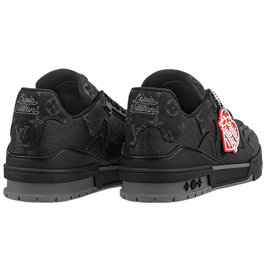 Louis Vuitton x Nigo Trainer Monogram Embossed Leather Low-Top Sneakers – Black