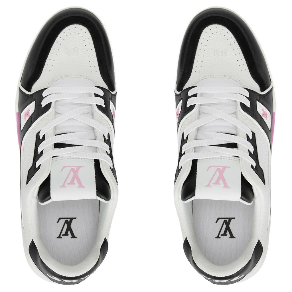 Louis Vuitton Trainer Calf Leather Low-Top Sneakers – White, Black & Hot Pink