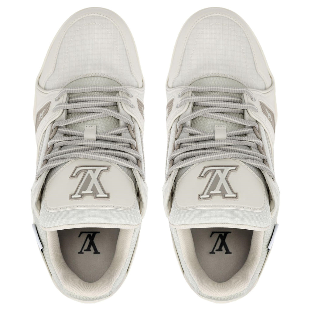 Louis Vuitton Trainer Ski SS26 Waterproof Technical Fabric & Leather Low-Top Sneakers – Off-White & Grey