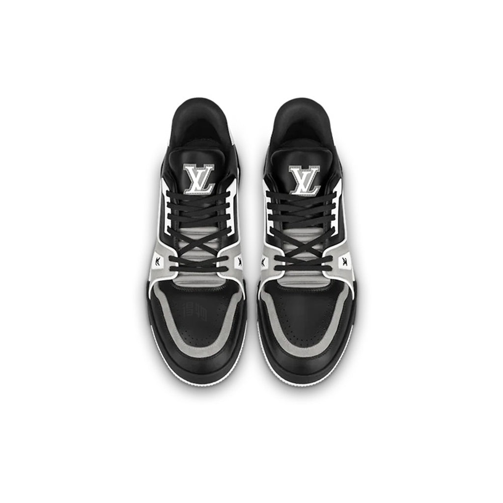 Louis Vuitton Trainer Leather Lace-Up Low-Top Sneakers – Black