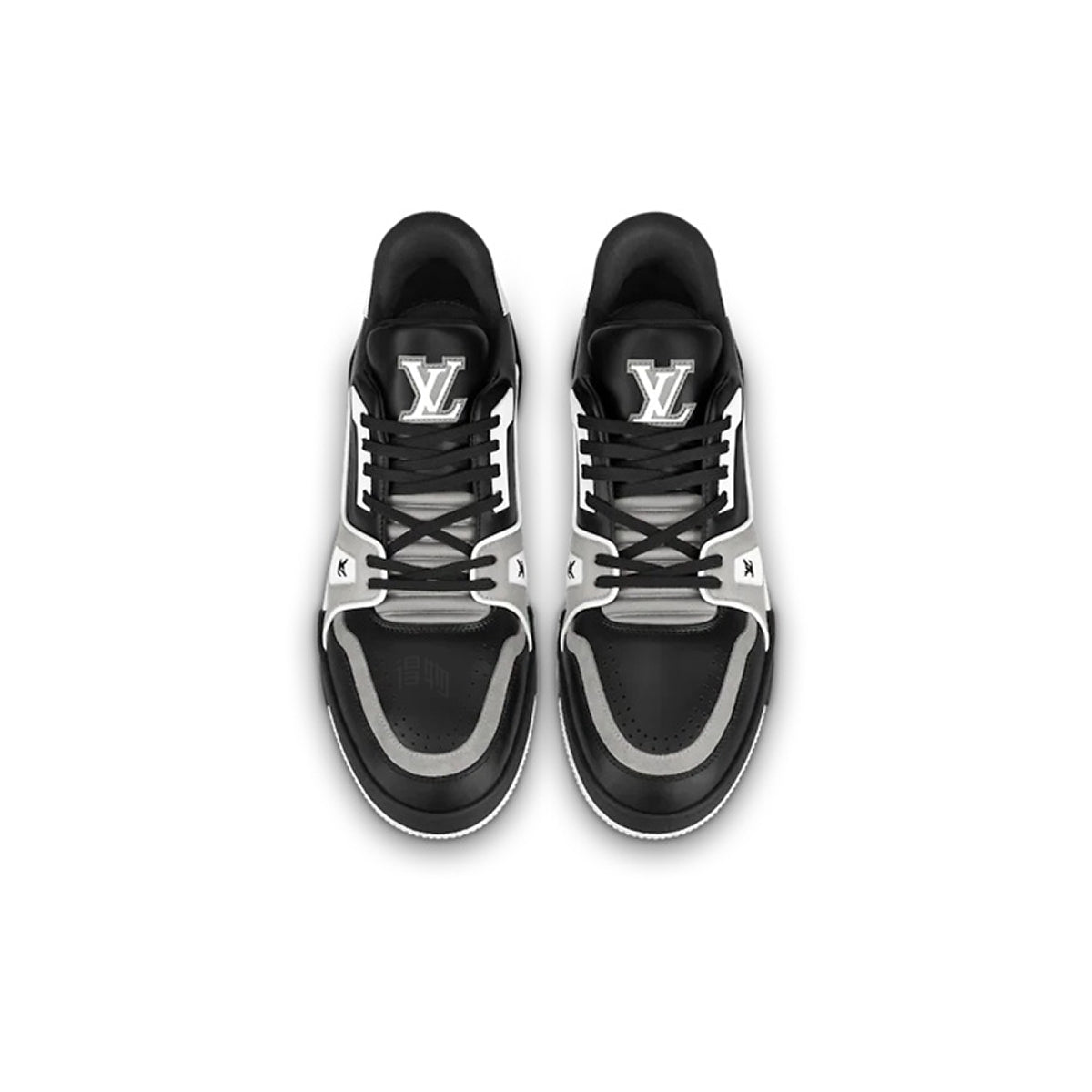 Louis Vuitton Trainer Leather Lace-Up Low-Top Sneakers – Black