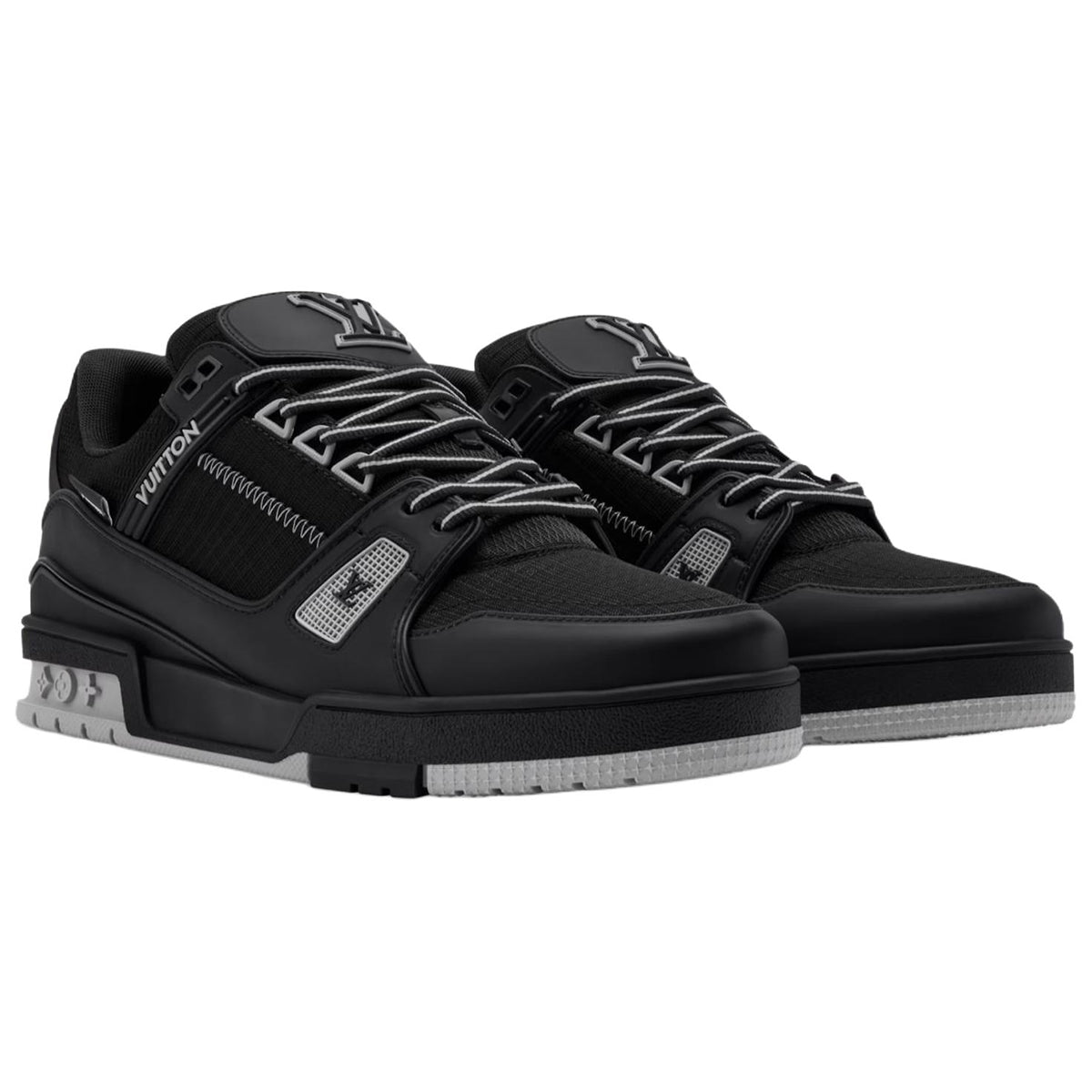 Louis Vuitton Trainer Ski SS26 Waterproof Technical Fabric & Leather Low-Top Sneakers – Black & Grey