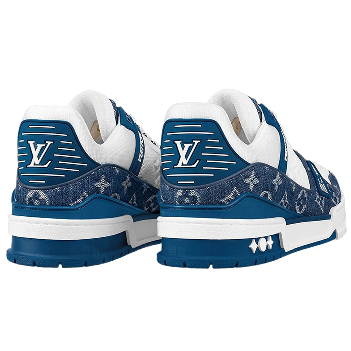 Louis Vuitton Trainer Denim & Leather Low-Top Sneakers – Ocean Blue