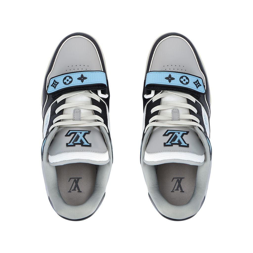 Louis Vuitton Trainer Monogram Multicolour Low-Top Sneakers – Ocean Blue, Black & Grey