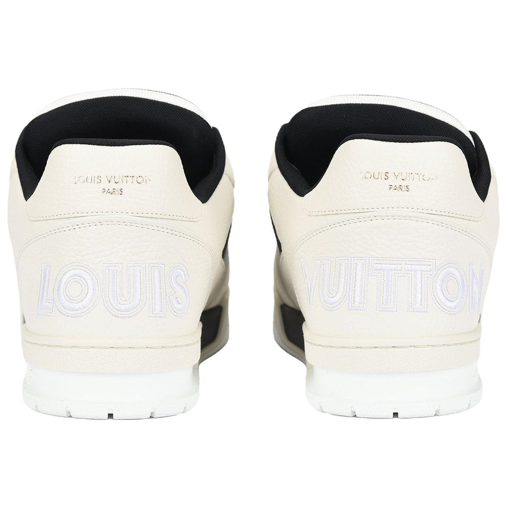 Louis Vuitton Trainer Oversized LV Flower Calf Leather Low-Top Sneakers – Off-White & Black