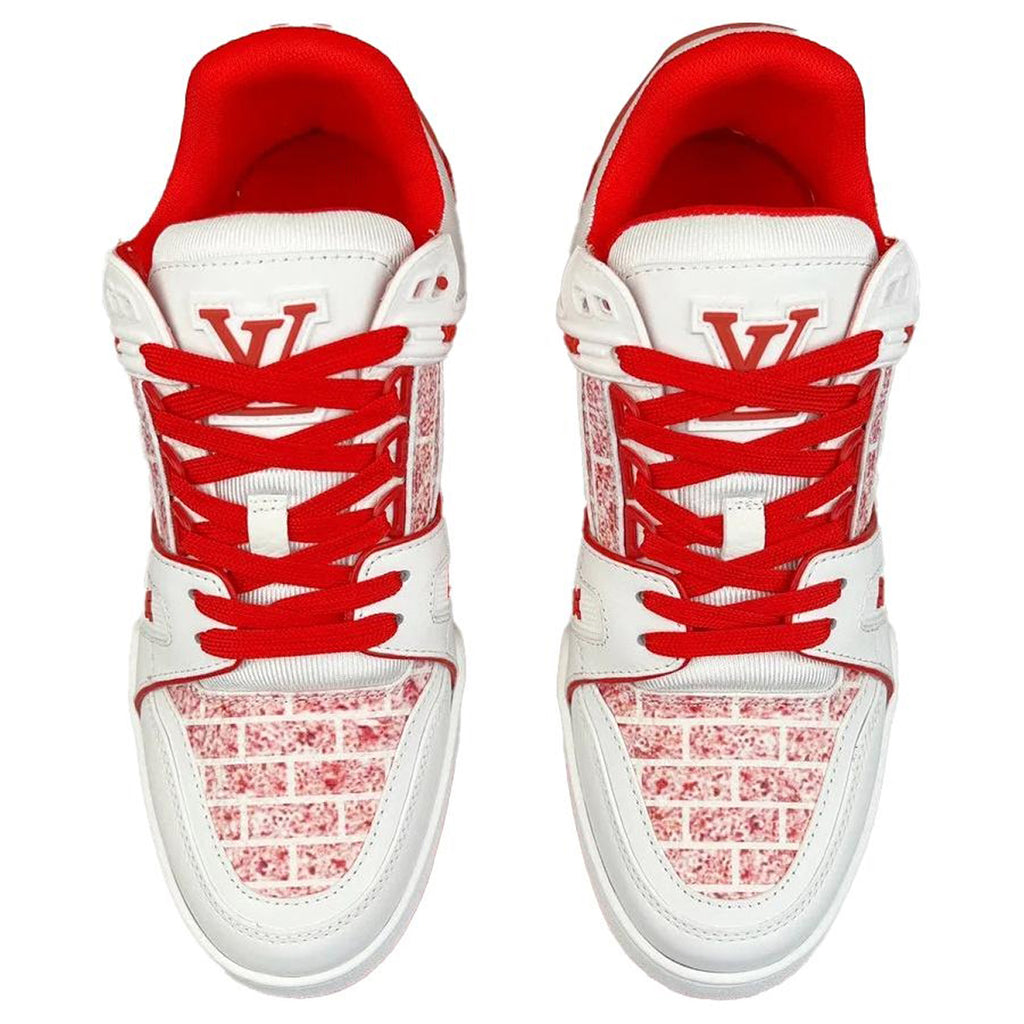 Lady Pink × Louis Vuitton Trainer Milan Limited Edition Low-Top Sneakers – White & Red