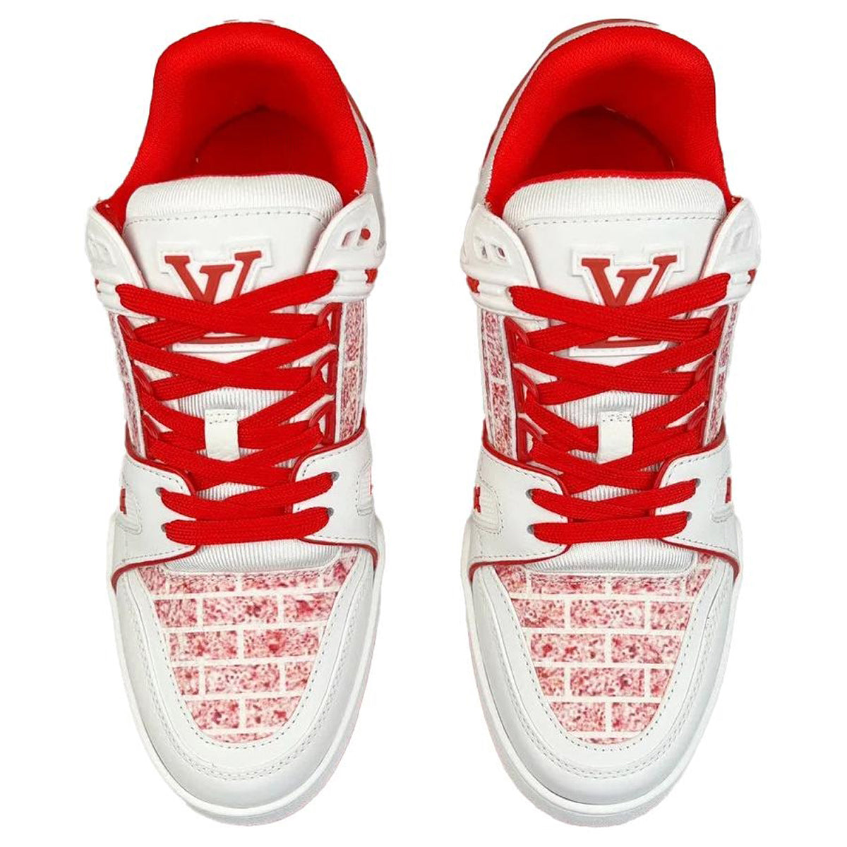 Lady Pink × Louis Vuitton Trainer Milan Limited Edition Low-Top Sneakers – White & Red