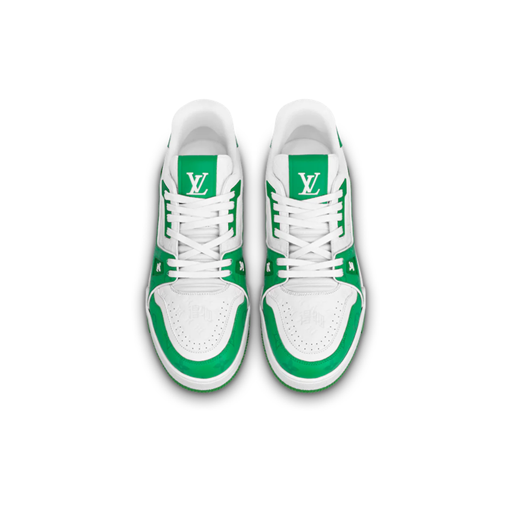 Louis Vuitton Trainer Leather Low-Top Sneakers – Vivid Green & White