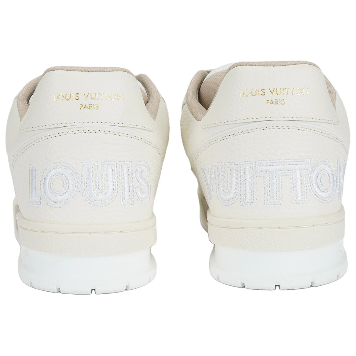 Louis Vuitton Trainer LV Monogram Flower Oversized Leather Low-Top Sneakers – Ivory & Beige