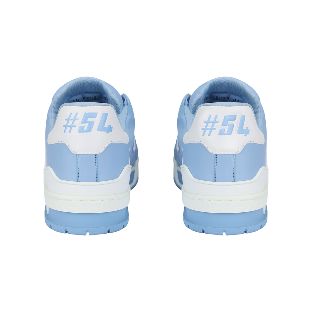 Louis Vuitton Trainer Calf Leather Low-Top Sneakers – Sky Blue & White
