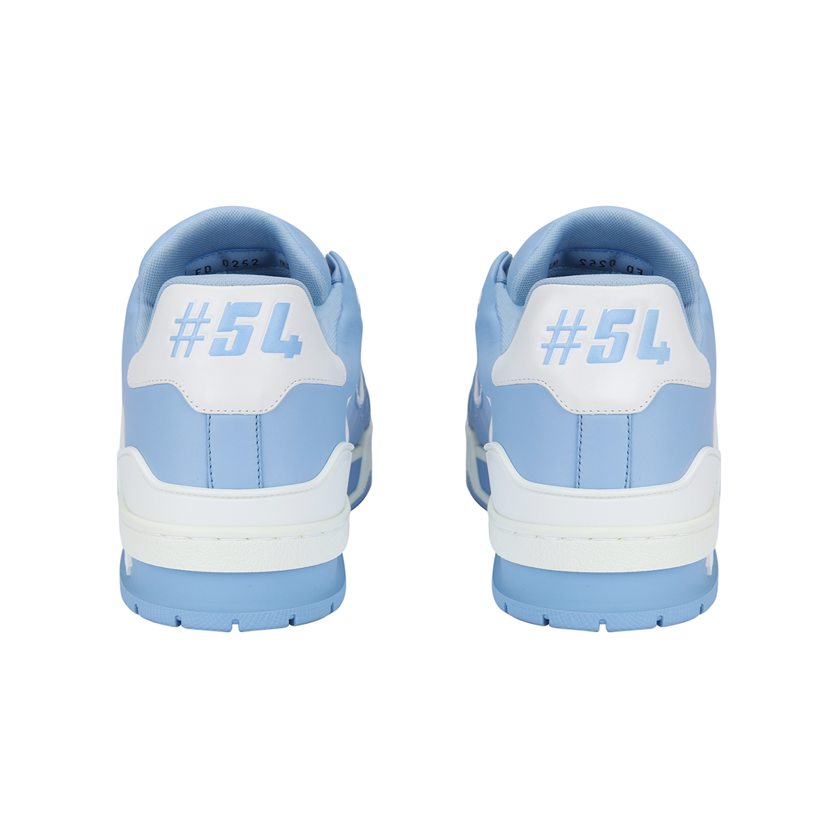 Louis Vuitton Trainer Calf Leather Low-Top Sneakers – Sky Blue & White