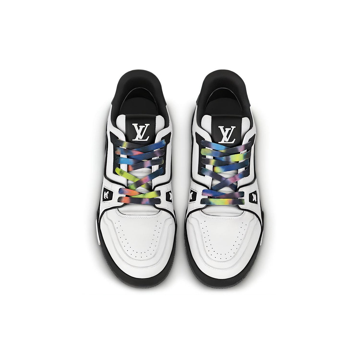 Louis Vuitton Trainer Calf Leather Low-Top Sneakers – White & Black