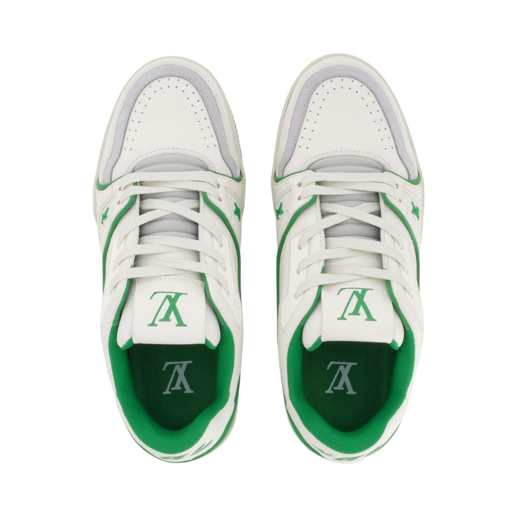 Louis Vuitton Trainer 54 Lace-Up Low-Top Sneakers – White & Green