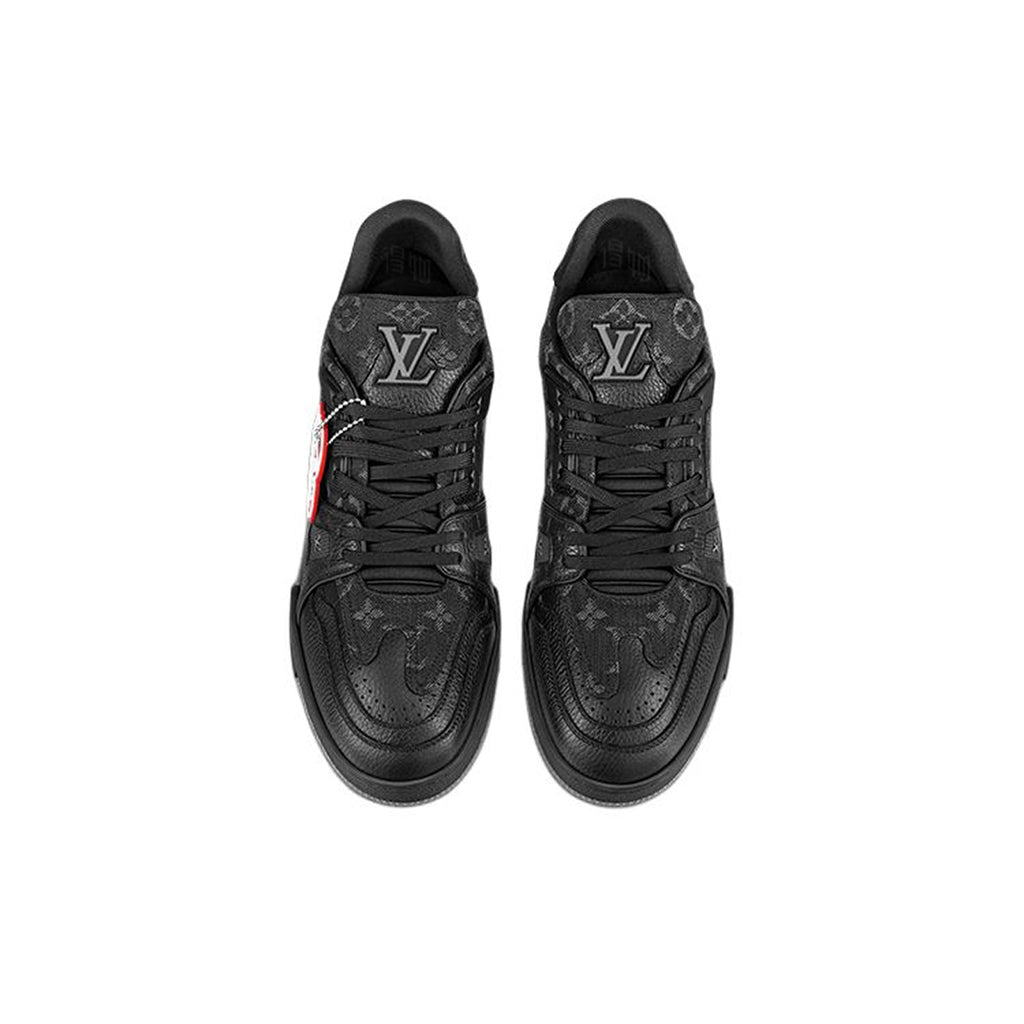 Louis Vuitton x Nigo Trainer Monogram Embossed Leather Low-Top Sneakers – Black