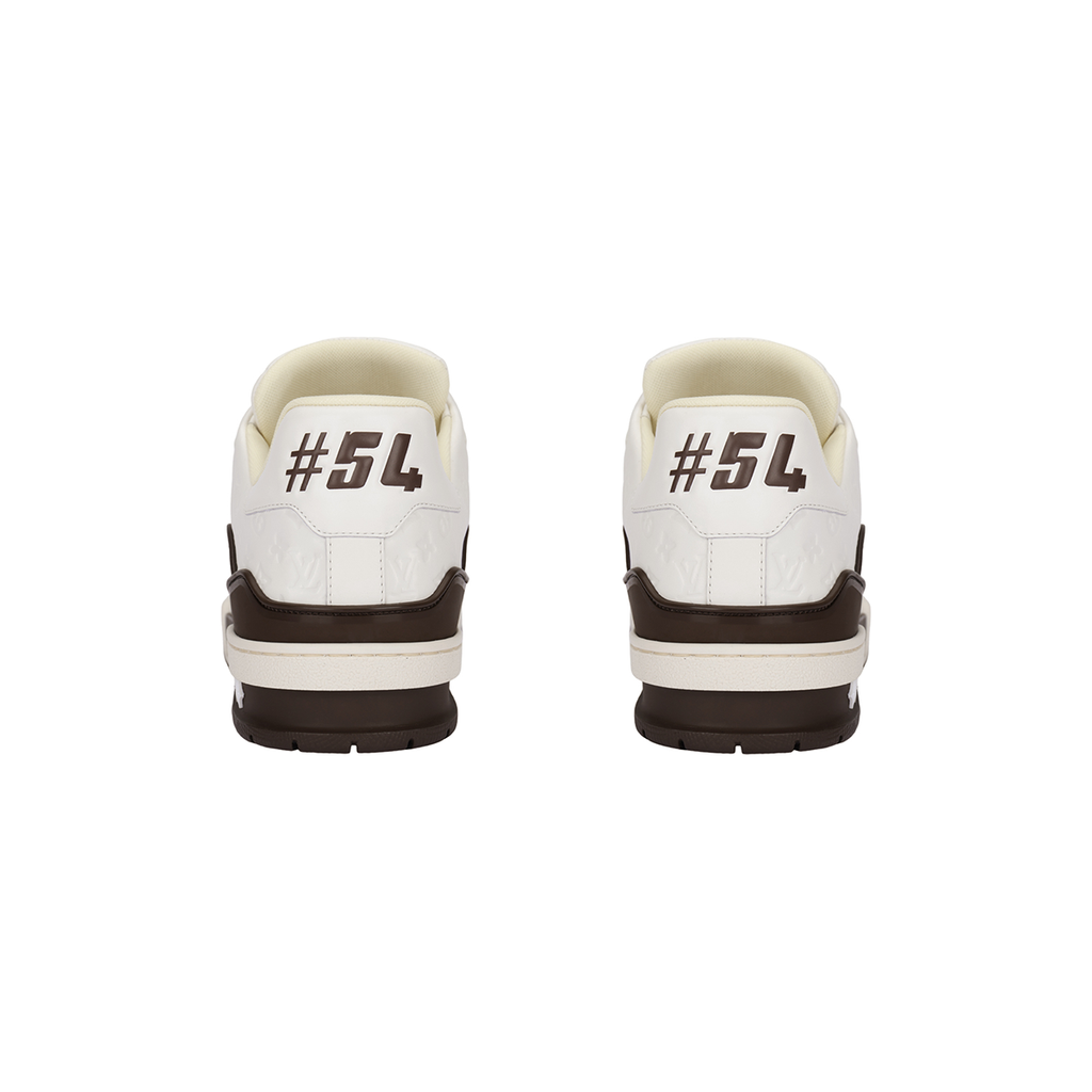 Tyler, The Creator × Louis Vuitton LV Trainer Low-Top Sneakers – White & Chocolate Brown