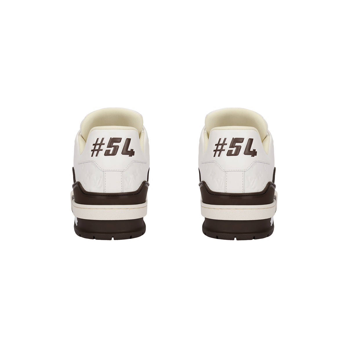 Tyler, The Creator × Louis Vuitton LV Trainer Low-Top Sneakers – White & Chocolate Brown