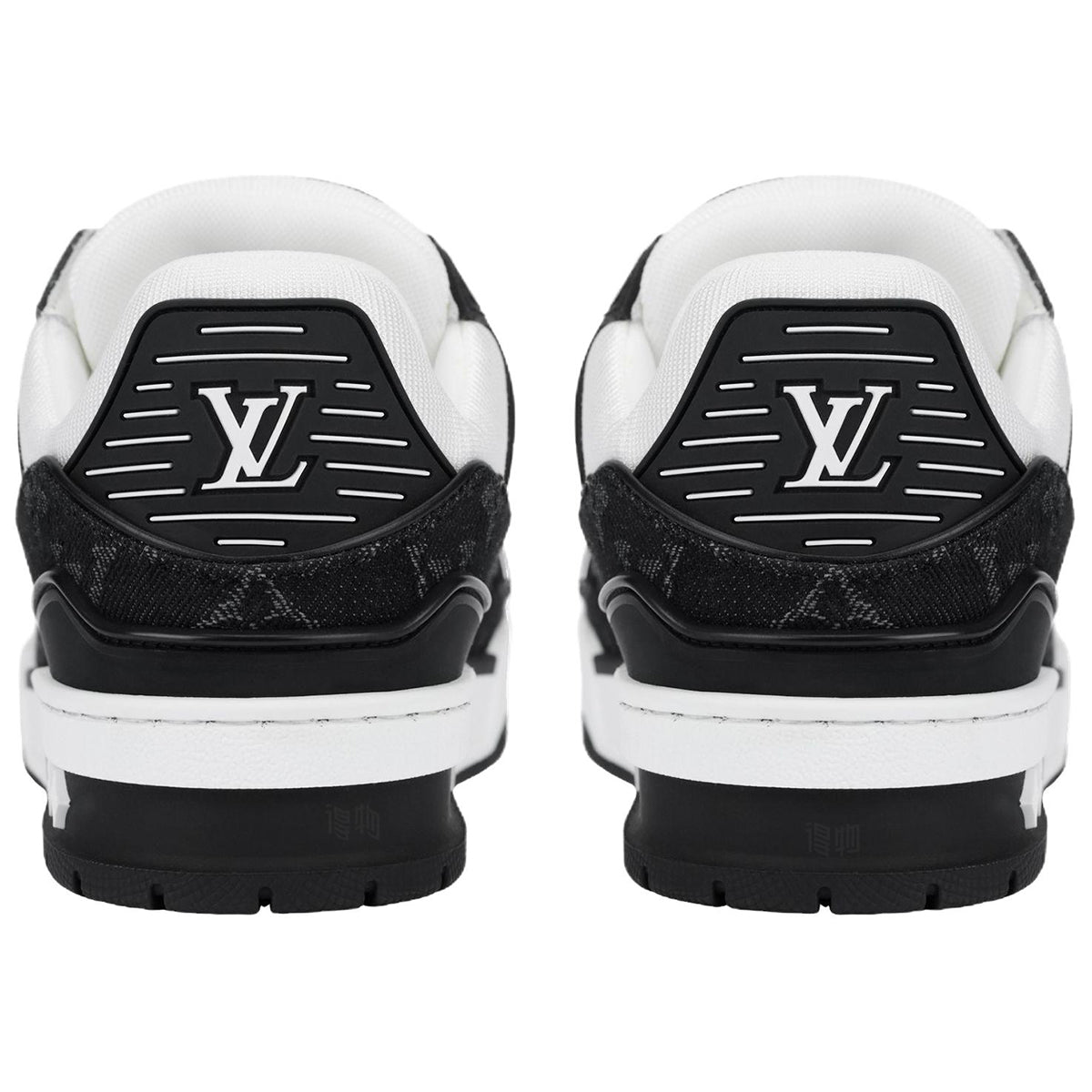 Louis Vuitton Trainer Monogram Denim Pixel LV Low-Top Sneakers – Black & White