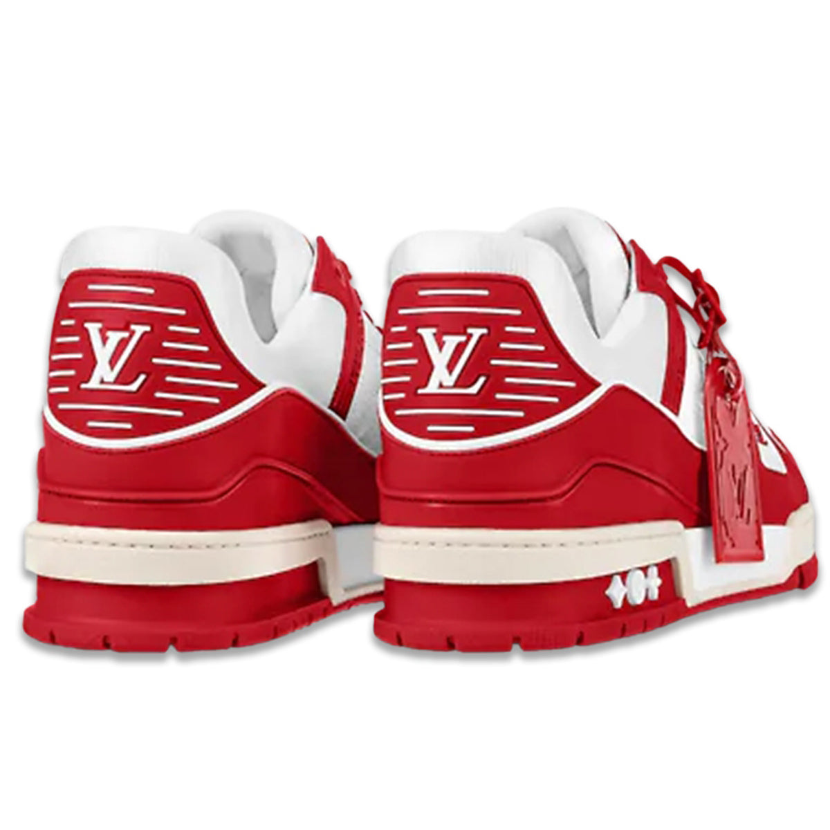 Louis Vuitton Trainer (RED) Charity Edition Low-Top Sneakers – Red & White