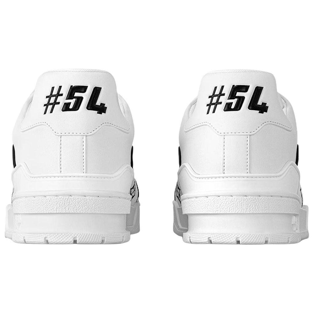 Louis Vuitton Trainer LV Monogram Print Calf Leather Low-Top Sneakers – White & Black