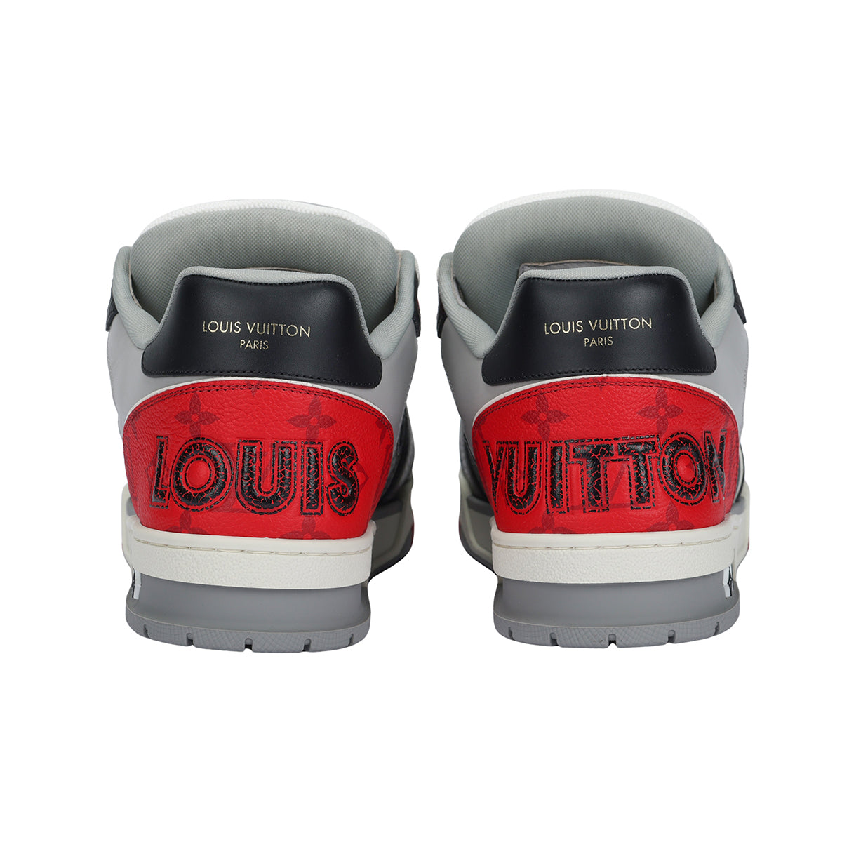 Louis Vuitton Trainer Monogram Multicolour Low-Top Sneakers – Black, Red & White