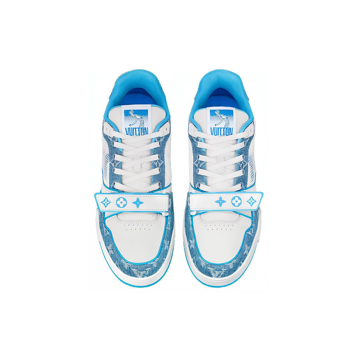 Louis Vuitton Trainer Monogram Denim Low-Top Sneakers – Blue & White