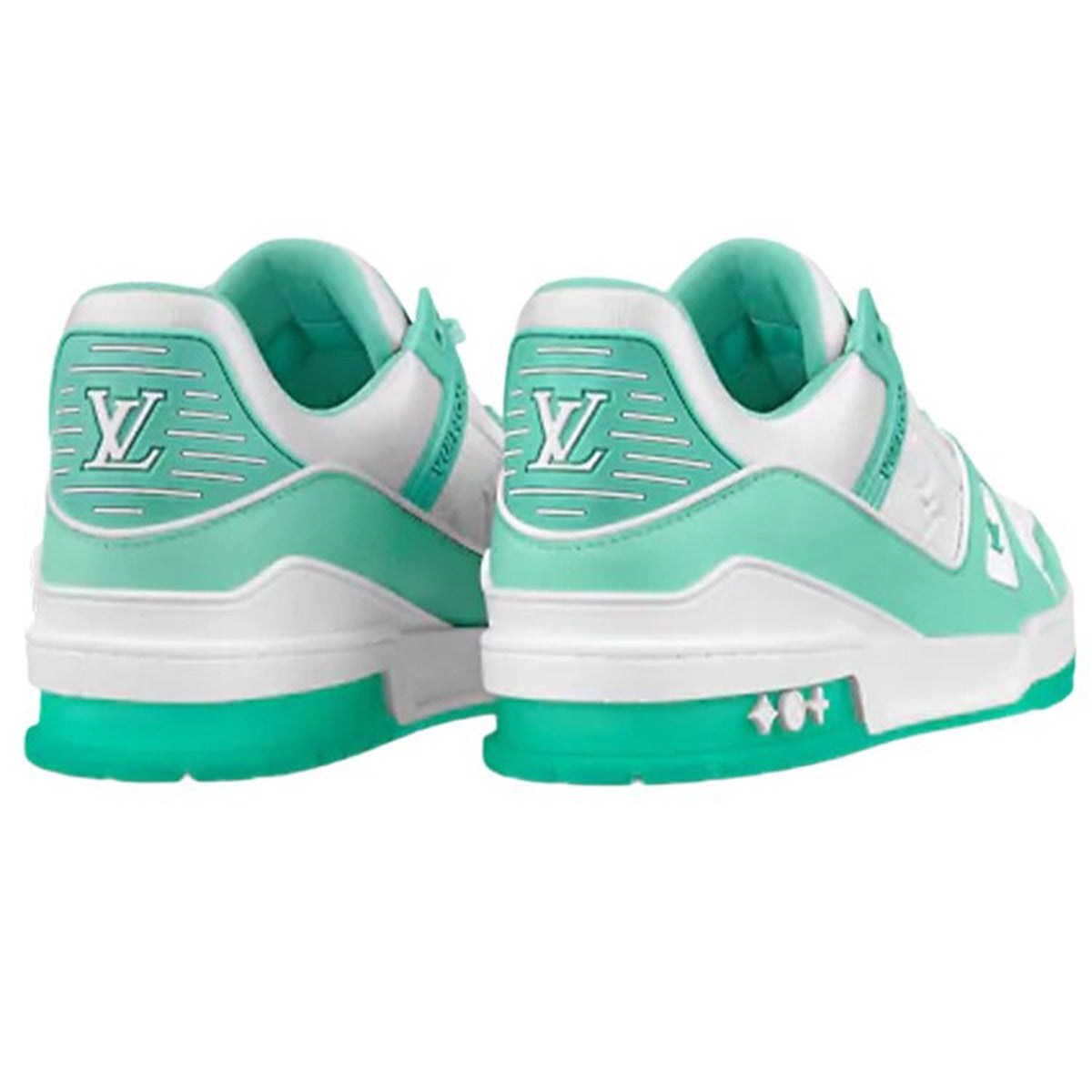 Louis Vuitton Trainer Calf Leather Classic Monogram Low-Top Sneakers – Tiffany Blue