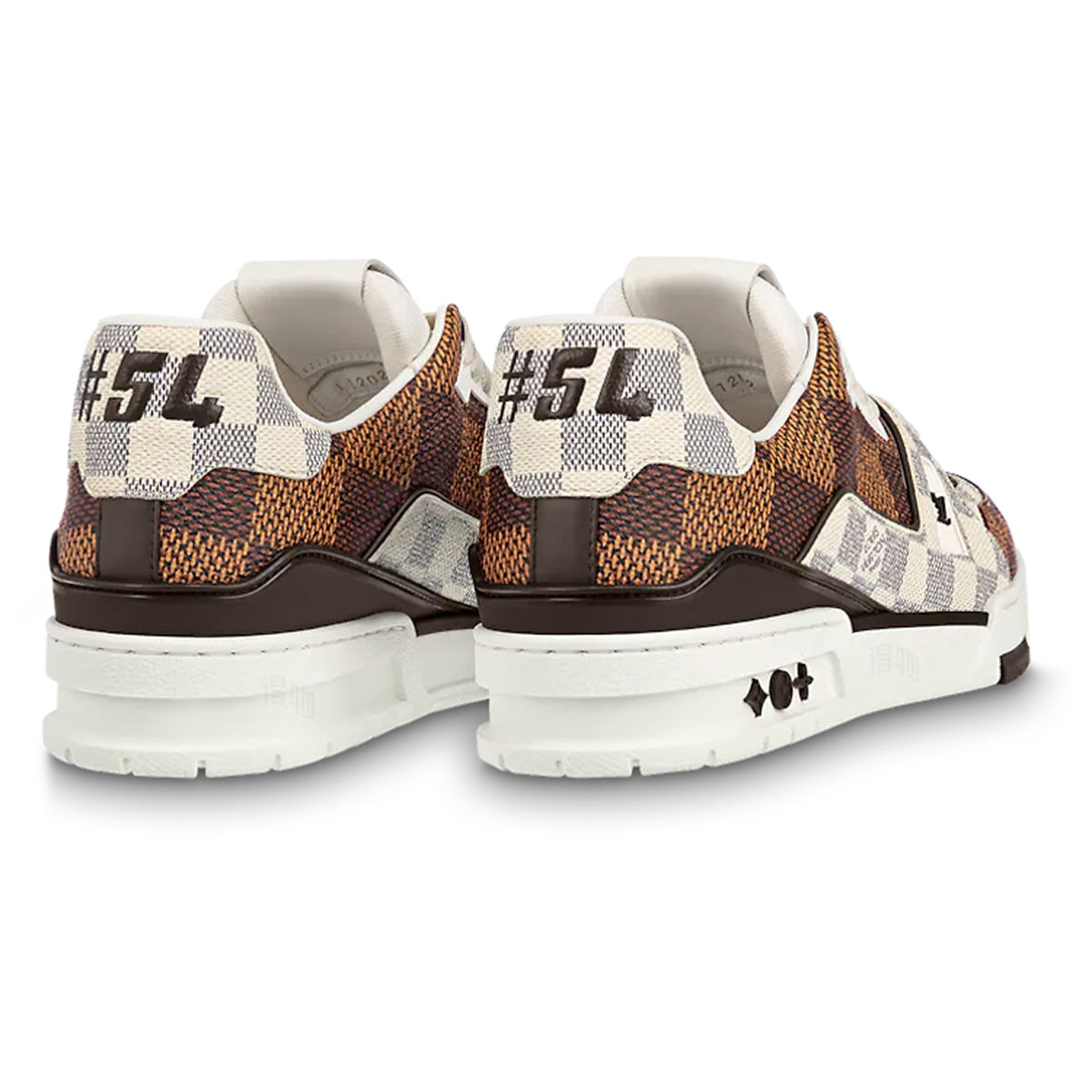 Louis Vuitton Trainer Damier Ebene & Azur Low-Top Sneakers – Brown & Cream