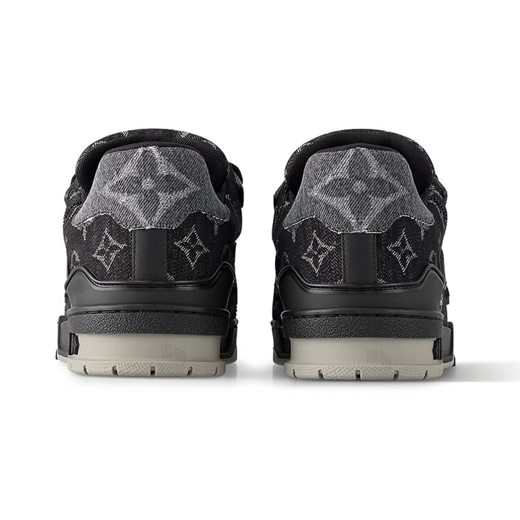 Louis Vuitton Trainer Denim Lace-Up Low-Top Sneakers – Black