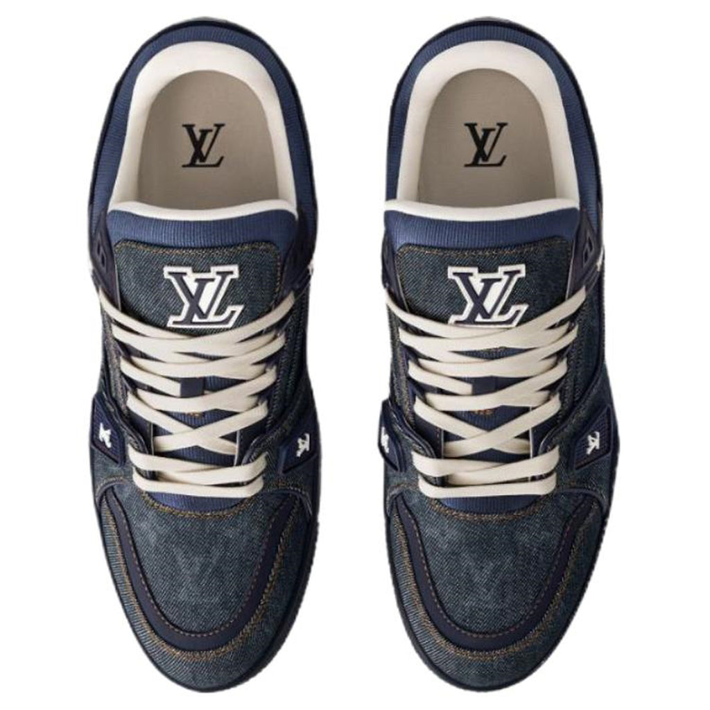 Louis Vuitton Trainer Monogram Denim Canvas Low-Top Sneakers – Triple Navy