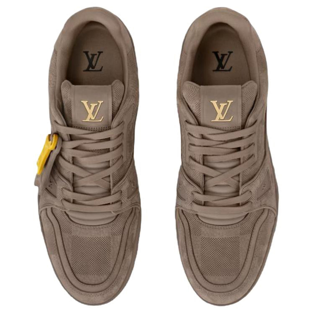 Louis Vuitton × Nigo LV² Trainer Monogram Embossed Canvas Low-Top Sneakers – Tonal Mocha & Yellow