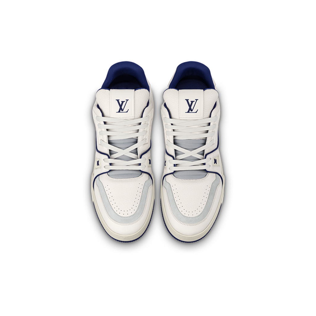 Louis Vuitton Trainer Low-Top Sneakers – White & Navy Blue