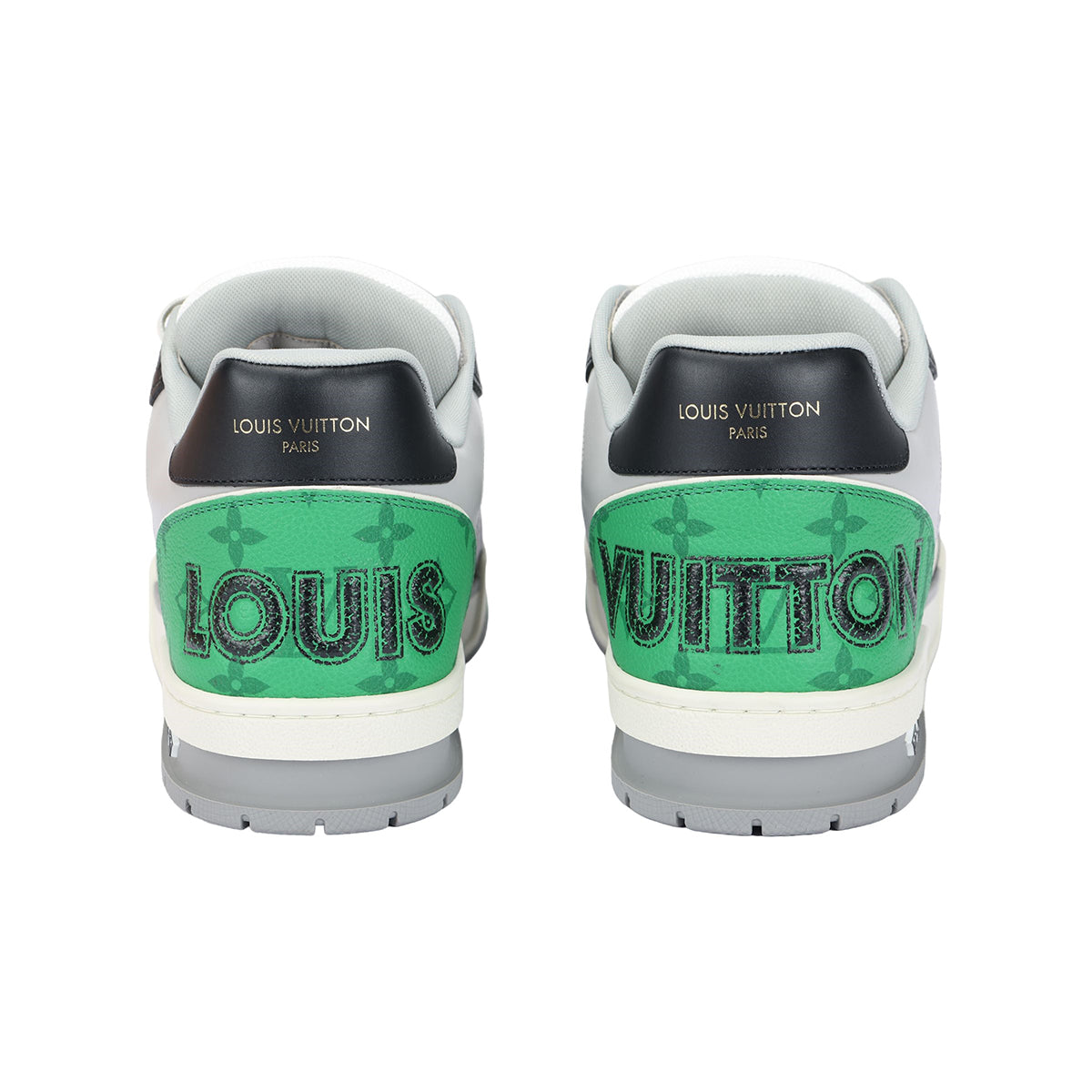 Louis Vuitton Trainer Monogram Multicolour Low-Top Sneakers – Black, Green & White
